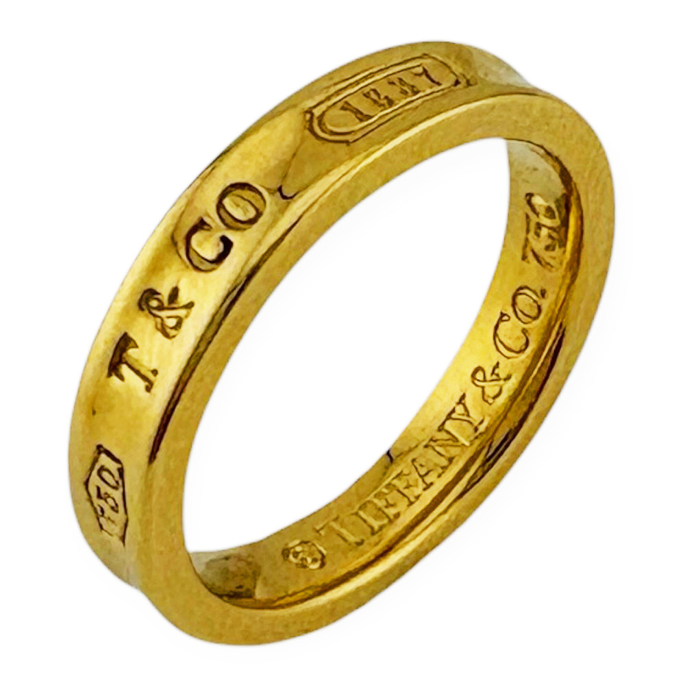 Tiffany & Co. 1837 Narrow Ring, 18K Yellow Gold, Men's and Women's Ring.